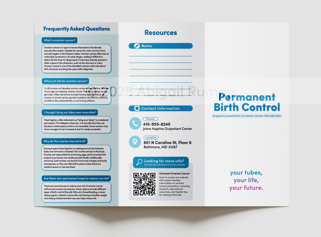 Permanent birth control brochure (Front)